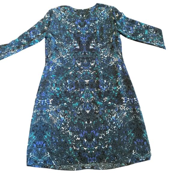 Cabi Women’s Noel dress blue green long sleeve Small - Picture 9 of 9